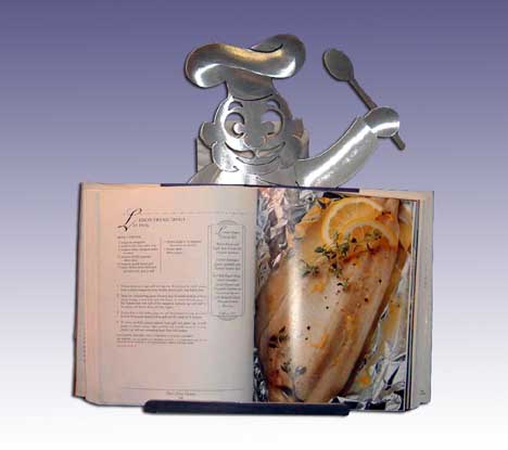 Chef Cookbook Holder and Paper Towel Rack